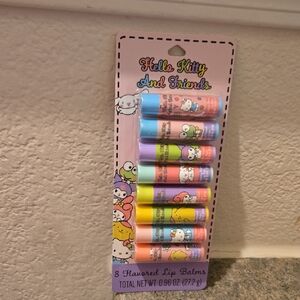 Hello Kitty Colorful Lip 8 Balm Set Nwt